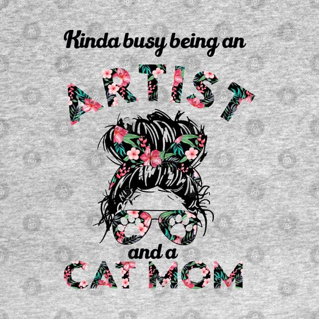 Artist cat mom funny gift . Perfect present for mother dad friend him or her by SerenityByAlex